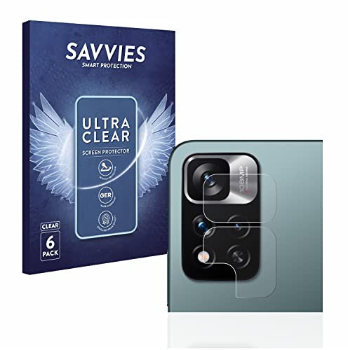 savvies Protection Ecran pour Xiaomi Redmi Note 11 Pro+ 5G (Caméra UNIQUEMENT) (6 Pièces) - Film Protection Ultra Clair