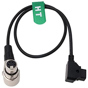 HangTon Ellenbogen XLR 4 Pin weiblich D-tap Spiralkabel für Blackmagic URSA Mini Pro, SmallHD 1703 2400 Monitor, Sony F3 F5 Venice, Canon C300 MKIII C700 24 Zoll