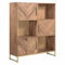 HOMELIV. Module Highboard in Akazie Natur/Gold, 120x39x140 cm, das Highlight in Ihrem Wohnbereich