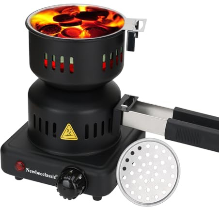 Electric Charcoal Starter,600W Durable Faster Coals Burner with Detachable Handle Stainless Steel Grill 4.9ft Cable,Multipurpose Fast Heating for Hookah BBQ Kitchen etc