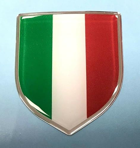 Gelz Adesivo scudo bandiera italiana, 59 mm