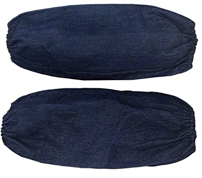 Manchons de protection des bras, manchons de sécurité durables, manchons en denim anti-abrasion pour jardinage, entrepôt, travail en usine, 1 paire, noir foncé