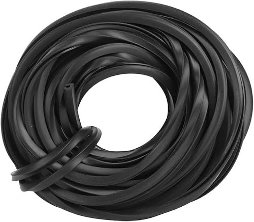 Bande d'étanchéité universelle en caoutchouc, 4 m/10 m/18 m Bande en caoutchouc pour serre noire, accessoires de serre de câble de ligne en caoutchouc d'étanchéité en verre pour porte fenêtre(18m)