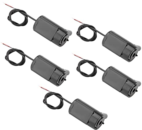5Pcs Mini DC 3V -5V Quiet Micro Motor Submersible Low Power Consumption for Aquariums Fish Tank Pond Fountain Hydroponics Garden