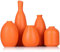 Lot de 5 vases bourgeons en céramique Orange, décor de Ferme, cheminée, Manteau et étagère, décoration de la Maison pour Salon, entrée, Salle de Bain, Cuisine et Bureau, décoration de Table Basse