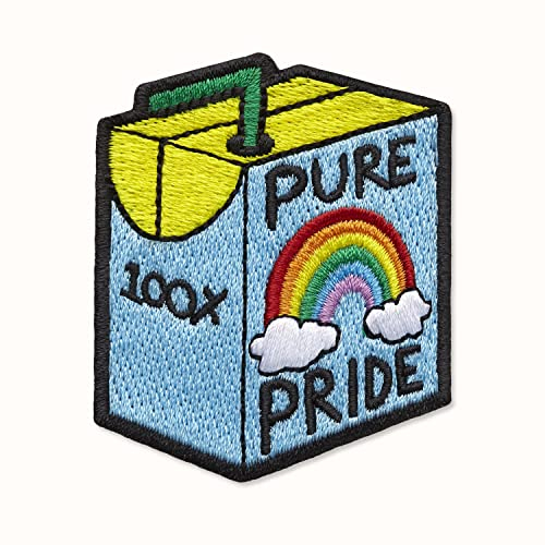 Moleskine Sticker Patch für Notizbuch oder Tagebuch, Personalisierte Sticker Pride Juice, 100% Pure Pride entworfen von Künstler Ashton Attzs, Größe 5x5cm