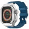 HKIDKK Custodia in metallo di lusso 49 mm Kit di modifica, per Apple Watch Ultra 49 MM Custodia in acciaio inossidabile per IWatch 49 mm Mod cinturino in silicone, For 49mm, agata