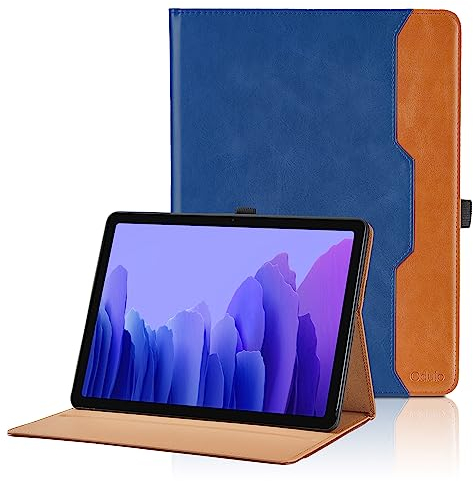 Custodia per Samsung Galaxy Tab A7 10.4 2020 SM-T500/T505/T507 Pelle Tablet Case, Multi-Angli Supporto Pieghevole Cover Protettiva con Tasca, Auto Sveglia/Sonno - Blu