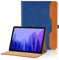 Coque pour Samsung Galaxy Tab A7 10.4 2020 SM-T500/T505/T507 PU Cuir Cover Tablette Housse de Protection Auto Réveil/Sommeil, Multi-Angle Étui avec Poche - Bleu