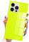 Pevezeda for iPhone 14 Pro Max Case, Bright Neon Soft TPU Solid Color Minimalist Aesthetic Trendy Shockproof Phone Cover [Square Edge Design] [Reinforced Corners Protection], Neon Yellow