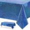 Tischdecke Geburtstag,Blau Party Tischtuch Wasserdicht Plastik Bierbank Tischdecke Folientischdecke Kindergeburtstag Dekorationen 137 x 274cm