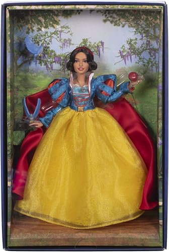 Mattel Disney Schneewittchen Sammelfigur-Modepuppe in charakteristischem Outfit, inspiriert vom Disney Live-Action-Film, Geschenke für Kinder und Sammler, HVY53