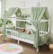 ALAVYA HOME® Hausbett 80x160 cm mit Matratze, Rausfallschutz und Lattenrost | Kinderbett 80x160 für Mädchen und Jungen Masivholz der Buche FSC zertifizierter Kinder Bett Montessori Jugendbett