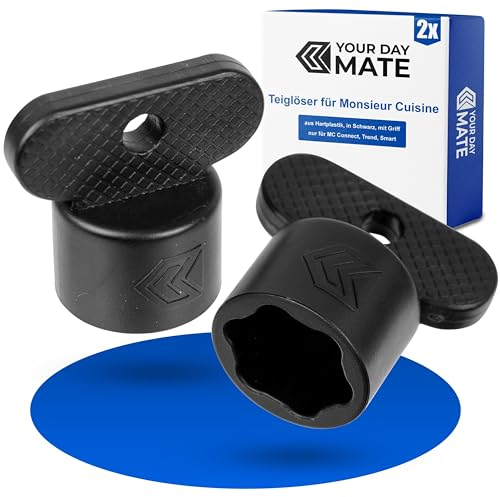 Flor de amasar para robot de cocina, 2 pzs, compatible con SILVERCREST Monsieur Cuisine Connect, Smart, retorcedor de cuchillas para la jarra de la batidora, ayuda para retorcer las cuchillas MCC MCS
