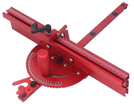 Table Saw Miter Gauge System, Fence Accurate Engraving Machine Accessories with Limit Stop, Applicable to 30mm or 45mm T Track, Flexible Locking, Complete Accessories