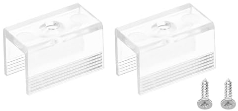 sourcing map Corde Luminaire Montage Agrafes, Mur Canal Montage Support Accessoires pour 8mm LED Néon Bande, Translucide, Paquet de 20