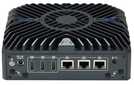 Partaker Powerful Mini Computer, Fan-Cooled 12th Gen Mini PC, Intel Core I3 1215U, N7, Windows 11, 3 x Intel i225-V 2.5G LAN, 3 x HD 4K Display, 2 x COM, 4 x USB3.1, 16GB DDR5 256GB SSD