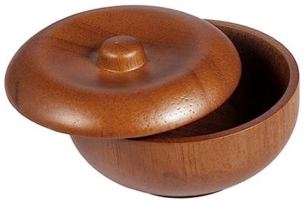 FRCOLOR Rasierschale Mit Deckel Herren Rasierseifenschale Rasiercremeschale Handgefertigte Holzschale Ihn