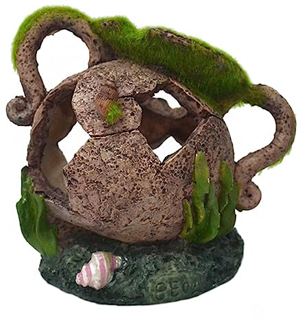 Angoily 1Stk Moos-Ausweich dose catchring Colorful Aquarium Decoration No Fading Attractive Home Decor Mossy jar dekorativ Fisch und Garnelen Krug Ornamente schmücken Dekorationen Harz