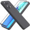 HHUIWIND Funda Silicone Case para Xiaomi Redmi Note 13 4G (6.67) + Cristal Templado Protector,Carcasa Protectora Movil Silicona Ultra-Fina Gel Estuche - Negro