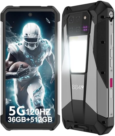 8849 Tank 3 Pro Outdoor Smartphone 5G, 23800mAh Android 14 Outdoor Handy mit Projektor, 36GB RAM+512GB ROM, 6,79 Wasserdicht Dual SIM Rugged Smartphone Ohne Vertrag, 2TBGB Erweiterbar/OTG/GPS