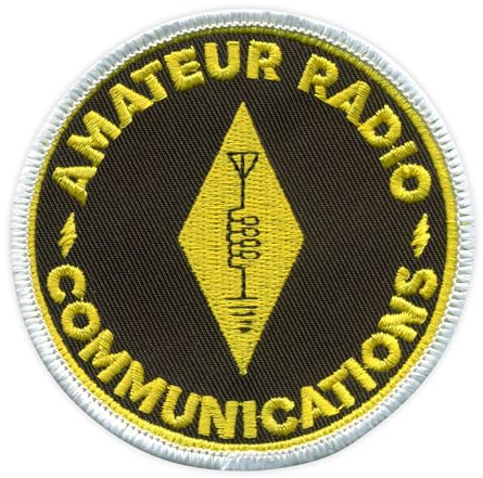 Amateur Radio Communications - Runde Form - Aufnähen - Bestickter Patch / Abzeichen / Emblem