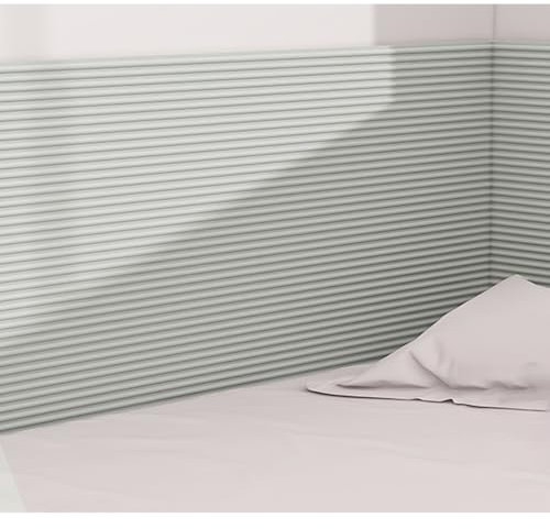 Boracy Coussin Mural Rembourré 20×200cm avec Capitonné de 10mm Panneau Mural pour Panneau Mural Decoratif, Anti-Collision/Decoration/Isolation(Gray,20cmx200cm)