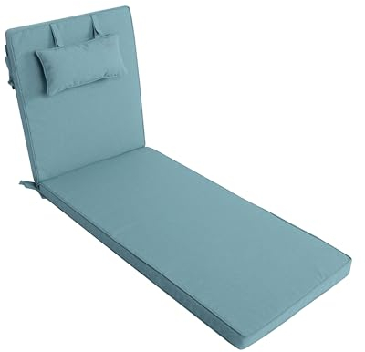 LILENO HOME Auflage für Sonnenliege mit Kissen 1er Set Wasserliege Strandliege Auflage Gartenliege MAR