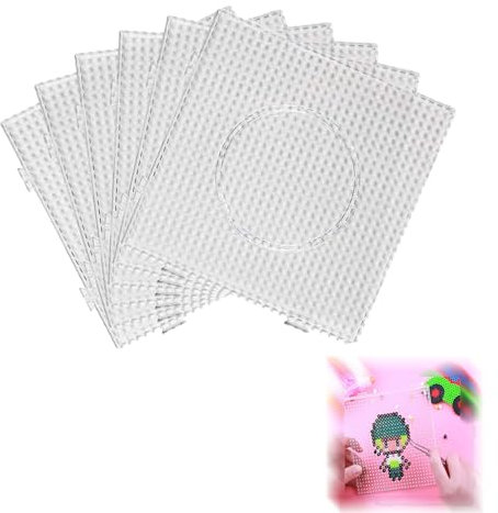 6 Pcs Hama Beads, Pegboard, Hama Beads Set, Peg Board, Can Be Used to Cultivate Children's Hands-On Ability, Coordination Ability, and Three-Dimensional Thinking Mode