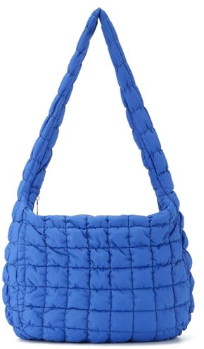 SUKUTU Große Puffer Tote Bag für Frauen Nette gesteppte Geldbörse Crossbody Puffy Handtasche Baumwolle gepolsterte Umhängetasche