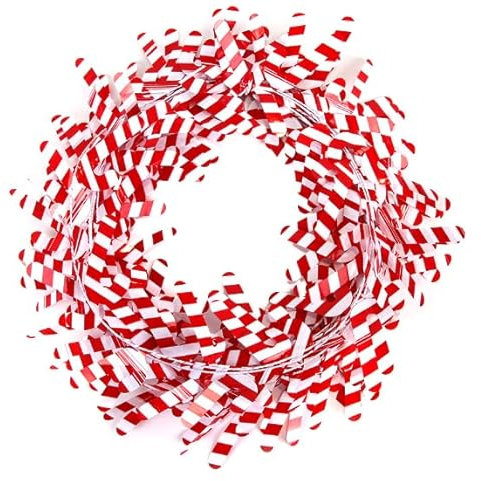 VEYLIN 50ft Christmas Tinsel Wire Tinsel Wire Garland for Christmas Trees Decoration Xmas Home Table Garland DIY Decorations(Color Candy cane)