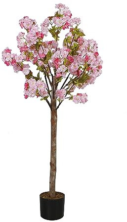ZZZTSM 1,2 m großer Kirschbaum, künstlicher Kunstbaum, Kirschblütenzweige, künstliche Bonsai-Pflanze, Heimdekorationsornamente