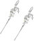 MYTH OF THE MOON Ear Hook Needle Piercing Earring, 2024 Novelty Star Moon Ear Wrap Crawler Hook Earrings,Creative Star Moon Earrings,Gifts Best Friend (White*2)