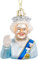 SIKORA Queen Elizabeth besondere Weihnachtskugel Glas Christbaumschmuck Deko Figur Weihnachten Anhänger Ornament - Trend Line - BS011