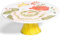 S.ROKE TTAN Cake Stand, 25cm Wedding Cake Stands for Party, Handmade Painting Round Dessert Stand, Ceramic Cake Plate Cupcake Stand for Dessert Table Display Made from Fine Porcelain