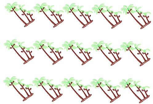 KOMBIUDA Mini-simulations-kokosnussbaum-dekoration 50 Stück Miniatur-landschafts-layout-requisiten Mini-pflanze Für Kuchendekoration