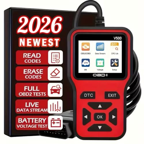 OBD2 V500 Diagnostic Scanner, Check Engine Light Code Scanner Tool with Reset, DTC, Data Stream, I/M Readiness, Car & Truck Scan Tool for All Vehicles Since 1996