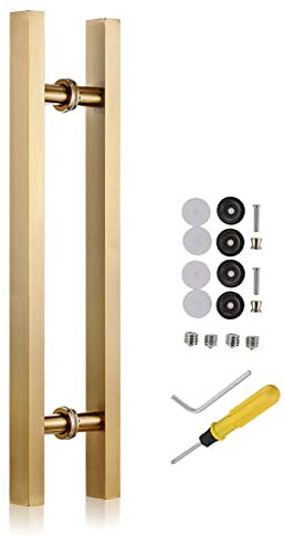 BMWJYLPM Poignée de Porte d'entrée, poignée de Porte coulissante en Acier Robuste, poignée de Porte en Verre, poignées de Porte de Douche intérieure, Longueur 60 cm