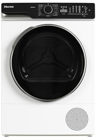 MOCTOR Wärmepumpentrockner DH9007A3W, 7 kg, 15 Programme, Zwei Wege Schleudern, Startzeitauswahl, LED-Display