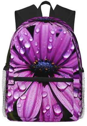 LHDGBWC Zaino da viaggio viola Daisy Carry on zaino leggero business 15,6 pollici laptop zaino per uomo donna