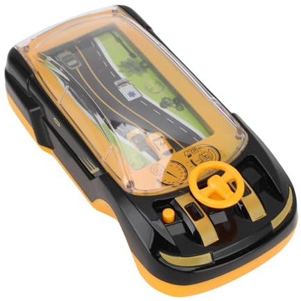 SIXRUN Lenkrad-Rennwagen-Spielzeug, Spannendes Abenteuerauto, Trainiert und Intelligent, Kompakte Rennspielkonsole für (Black)