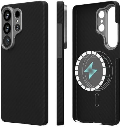 kalibri Hülle für Samsung Galaxy S26 Ultra Hülle - Aramid Handy Schutzhülle - Cover Case Handyhülle - Kompatibel mit MagSafe Schwarz matt