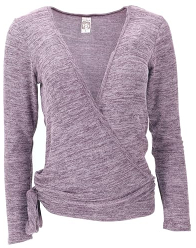 GURU SHOP Wickelshirt, Pullover, Wickeljacke, Yogashirt, Viskose-Mix | Elegantes Wickelshirt mit V-Ausschnitt, feminine Passform, vielseitig kombinierbar, ideal für Alltag und besondere Anlässe.