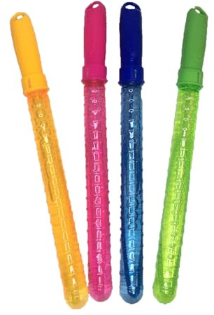 4 x Seifenblasen Schwert Magic Bubble Große Seifenblasen für Geburtstage, Gartenpartys und Hochzeiten Seifenblasen Schwert Seifenblasen (4 Stück à 27,5 cm)