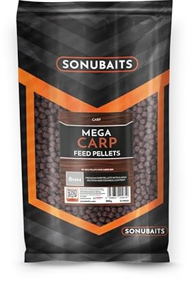 Sonubaits Mega Carp Pellets – Premium Karpfenpellets mit Hohem Protein- und Fischmehlgehalt - Größe: 8mm