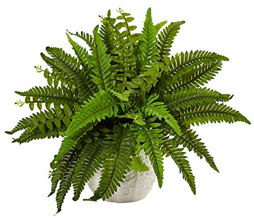 NearlyNatural Fast Natürliche Boston Künstlicher Farn im Topf, grün