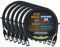 6 Units - 6 Foot - Canare L-4E6S, Star Quad Balanced Male To Female Microphone Cables With Amphenol AX3M & AX3F Silver XLR Connectors - CUSTOM MADE By WORLDS BEST CABLES