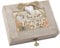 Cottage Garten Forever Sie Live in Herz natur taupe Holz Medaillon Musik Box Edelweiß