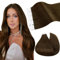 Ugeat Tape in Extensions Echthaar Braun 50cm Natürlich Echthaar Extensions Tape Schokobraun für Frauen 20 Stück Haarverlängerung Invisible 50g #4