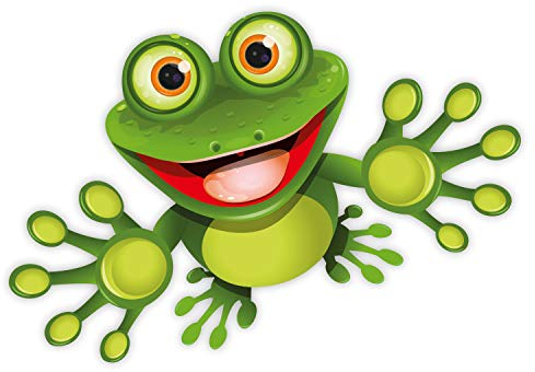 younikat Sticker Funny Frosch XXL I 100 cm I Fun-Aufkleber für Badezimmer Wohnwagen Wohnmobil Bulli als Auto-Aufkleber I lustig cool wetterfest I kfz_336